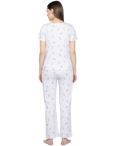 Pyjama Set for Women-Bird Print